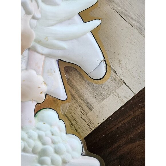 Vintage witch celluloid plastic Halloween hanging lawn window cauldron skulls ca - Picture 12 of 13